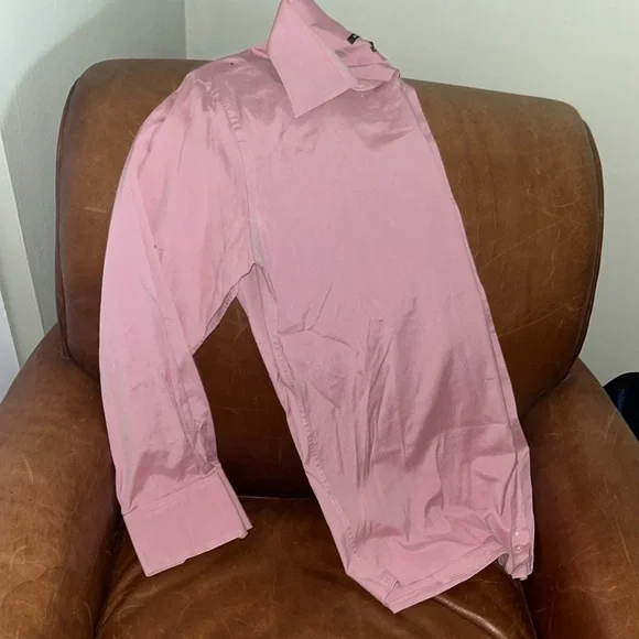 BCBG Men's Pink Button Down Shirt - Picture 3 of 8